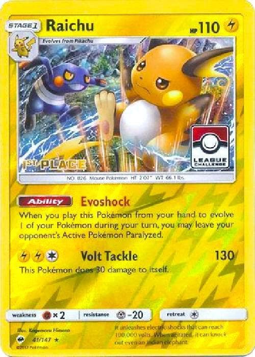 Raichu - 41/147 (League Challenge) [1st Place]