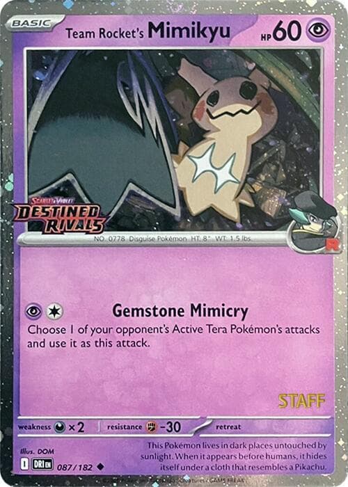 Team Rocket's Mimikyu (Prerelease) [Staff]