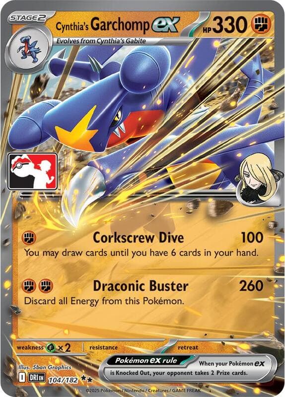 Cynthia's Garchomp ex - 104/182